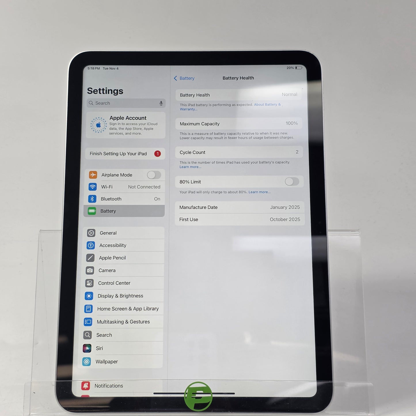 WiFi Only Apple iPad 11" (A16) 256GB Silver MD4G4LL/A