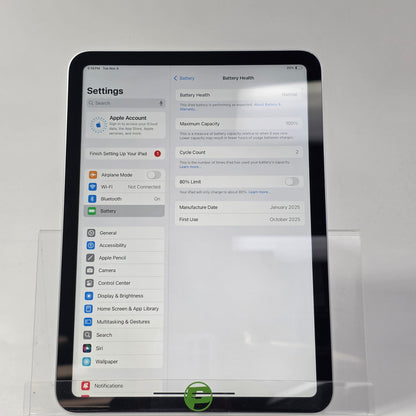 WiFi Only Apple iPad 11" (A16) 256GB Silver MD4G4LL/A