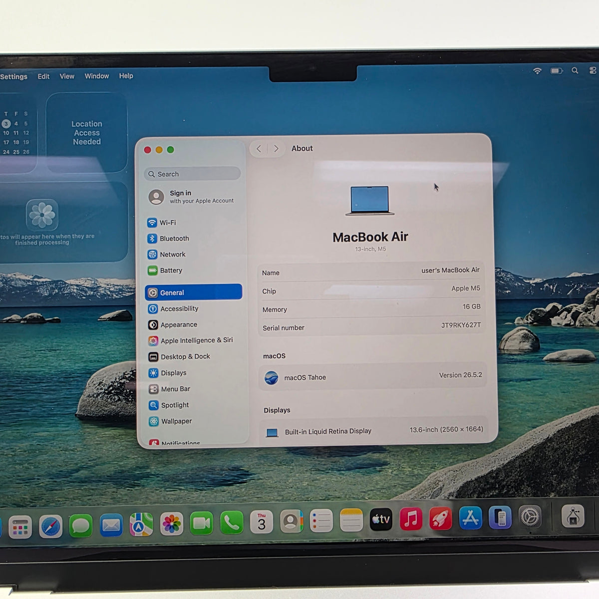 2026 Apple MacBook Air 13.6" M5 8C GPU 4.6GHz 16GB RAM 512GB SSD A3449