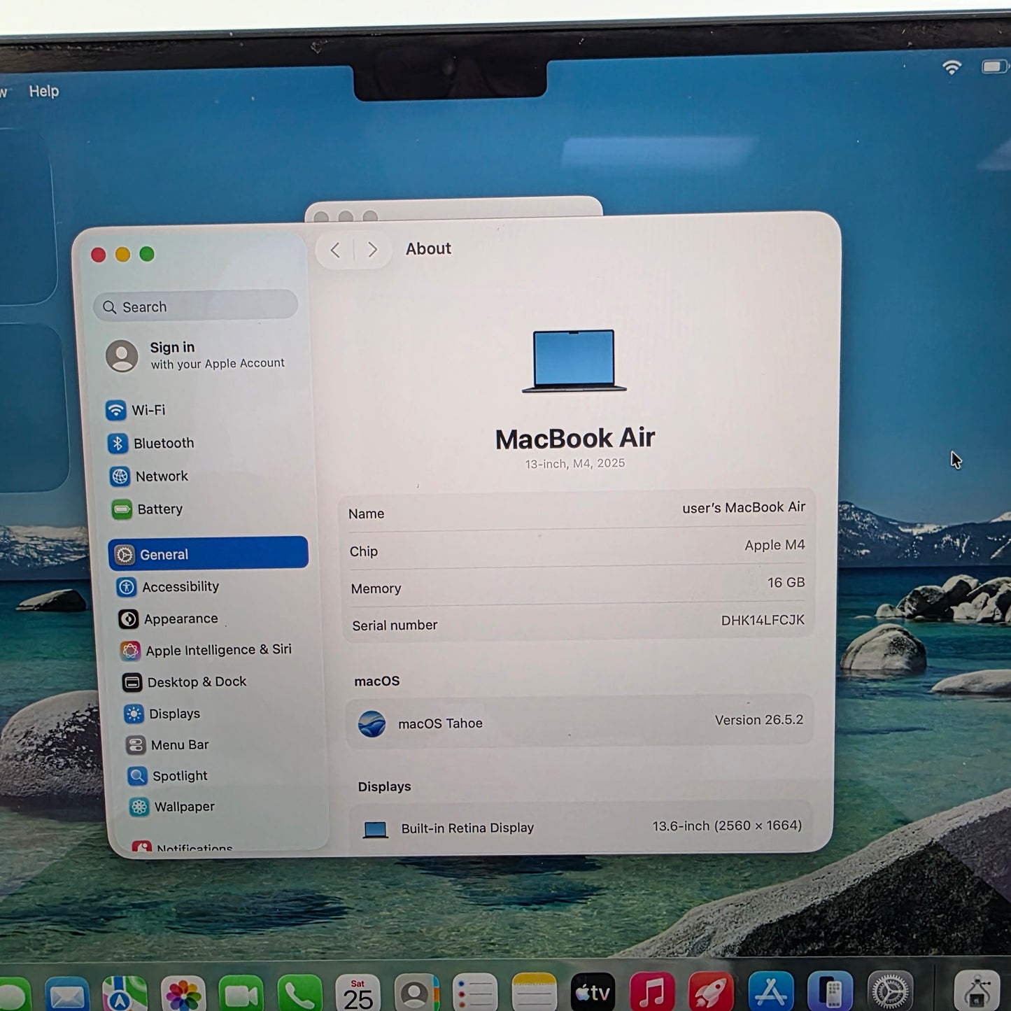 2025 Apple MacBook Air 13" M4 10C GPU 4.5GHz 16GB RAM 512GB SSD A3240