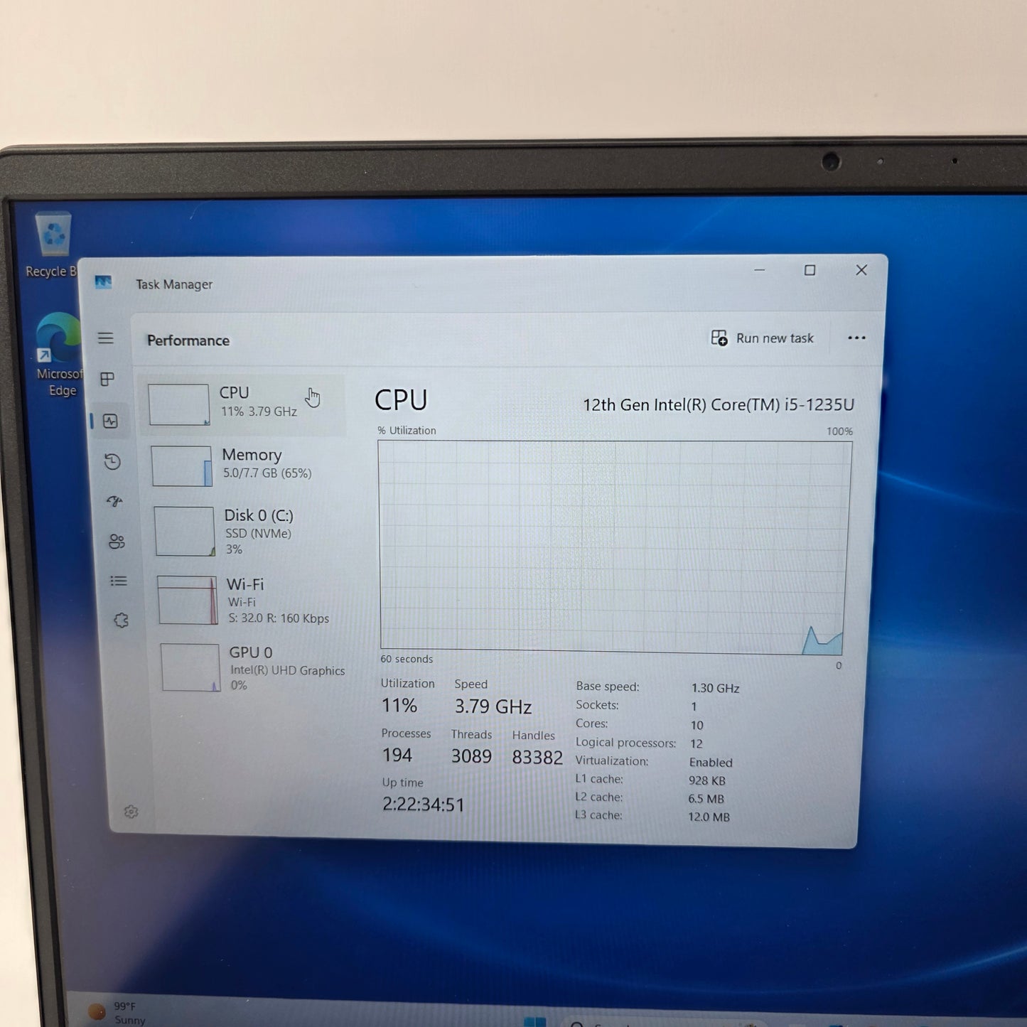 Dell Inspiron P112F 14" i5-1235U 2.3GHz 8GB RAM 500GB SSD