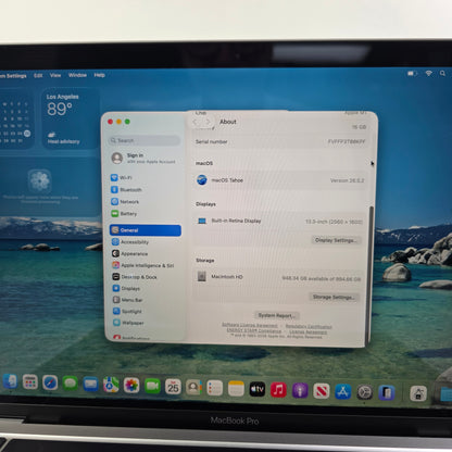 2020 Apple MacBook Pro 13.3" M1 8C GPU 3.2GHz 16GB RAM 256GB SSD G11C3L/AA