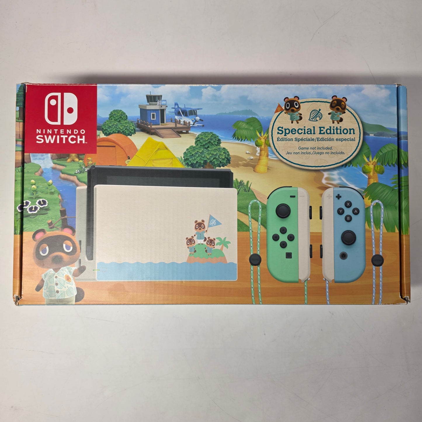 Nintendo Switch v1 Video Game Console HAC-001 Animal Crossing Edition