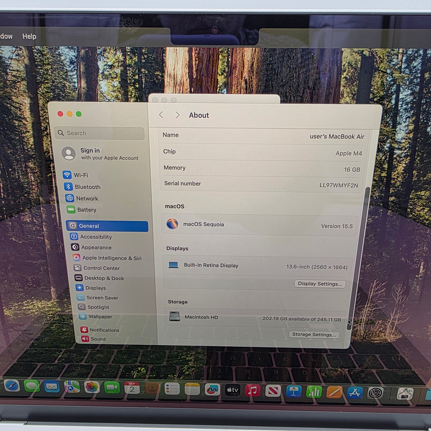 2025 Apple MacBook Air 13.6" M4 4.5GHz 16GB RAM 256GB SSD A3240