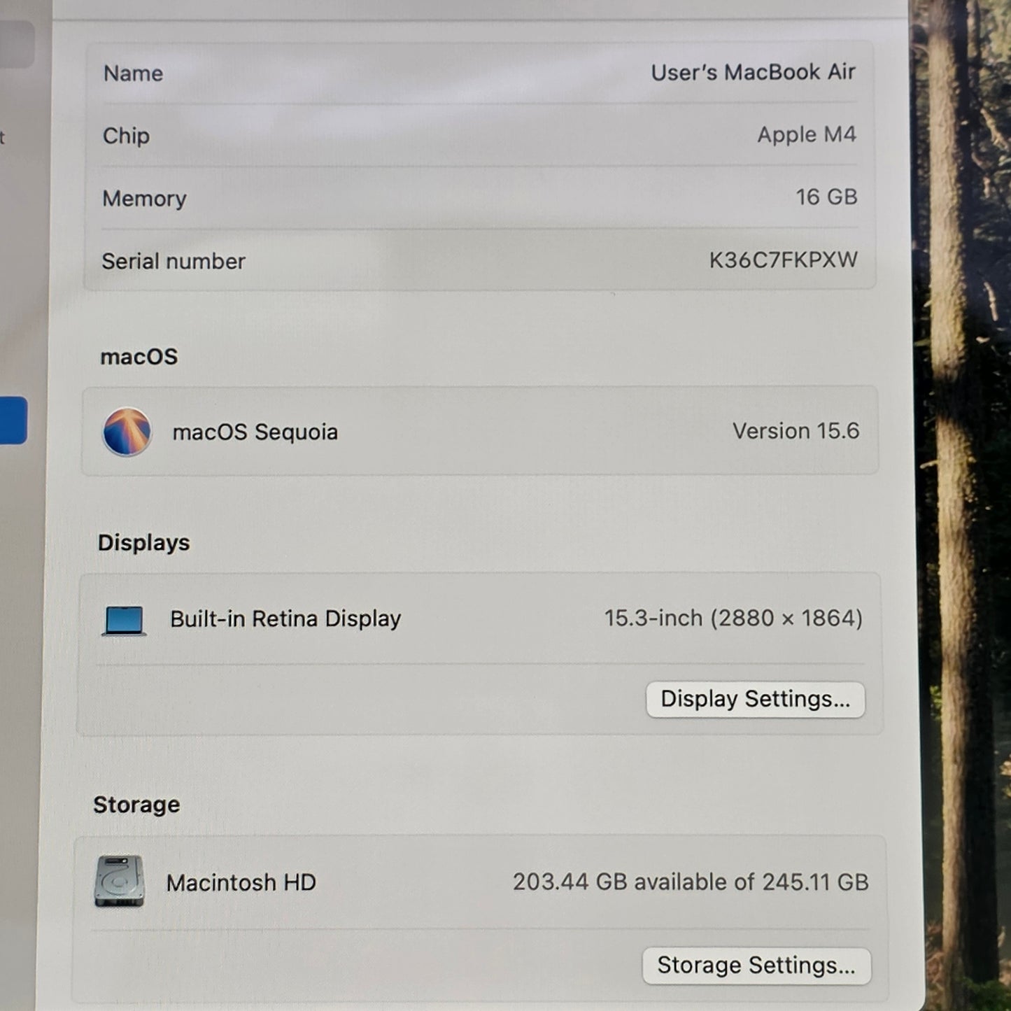 2025 Apple MacBook Air 15" M4 10C GPU 4.5GHz 16GB RAM 256GB SSD MC7A4LL/A