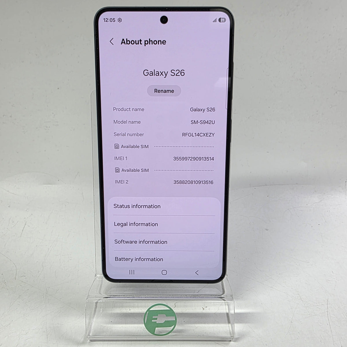 Factory Unlocked Samsung Galaxy S26 12GB RAM 256GB SM-S942U Black