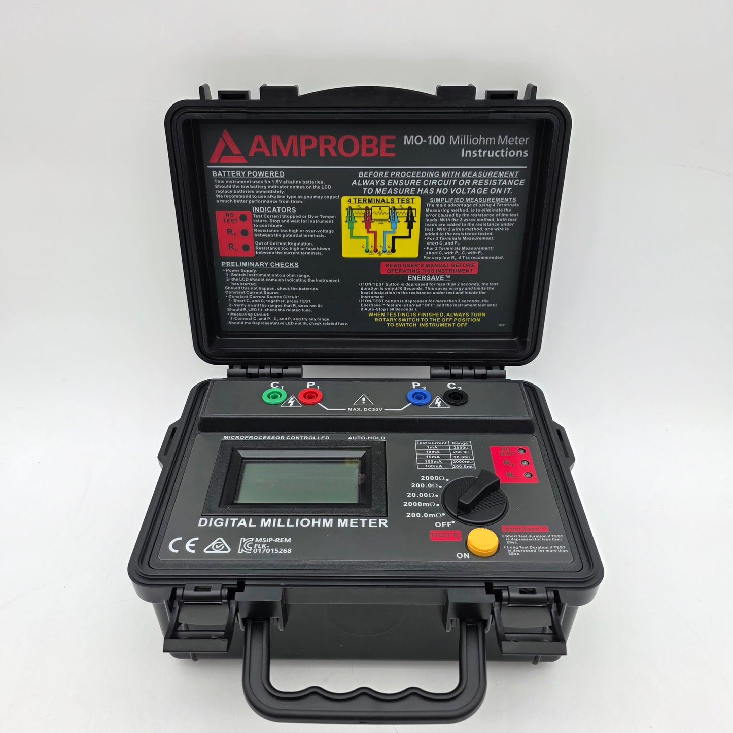 AMPROBE Milliohm Meter Digital Multimeter MO-100