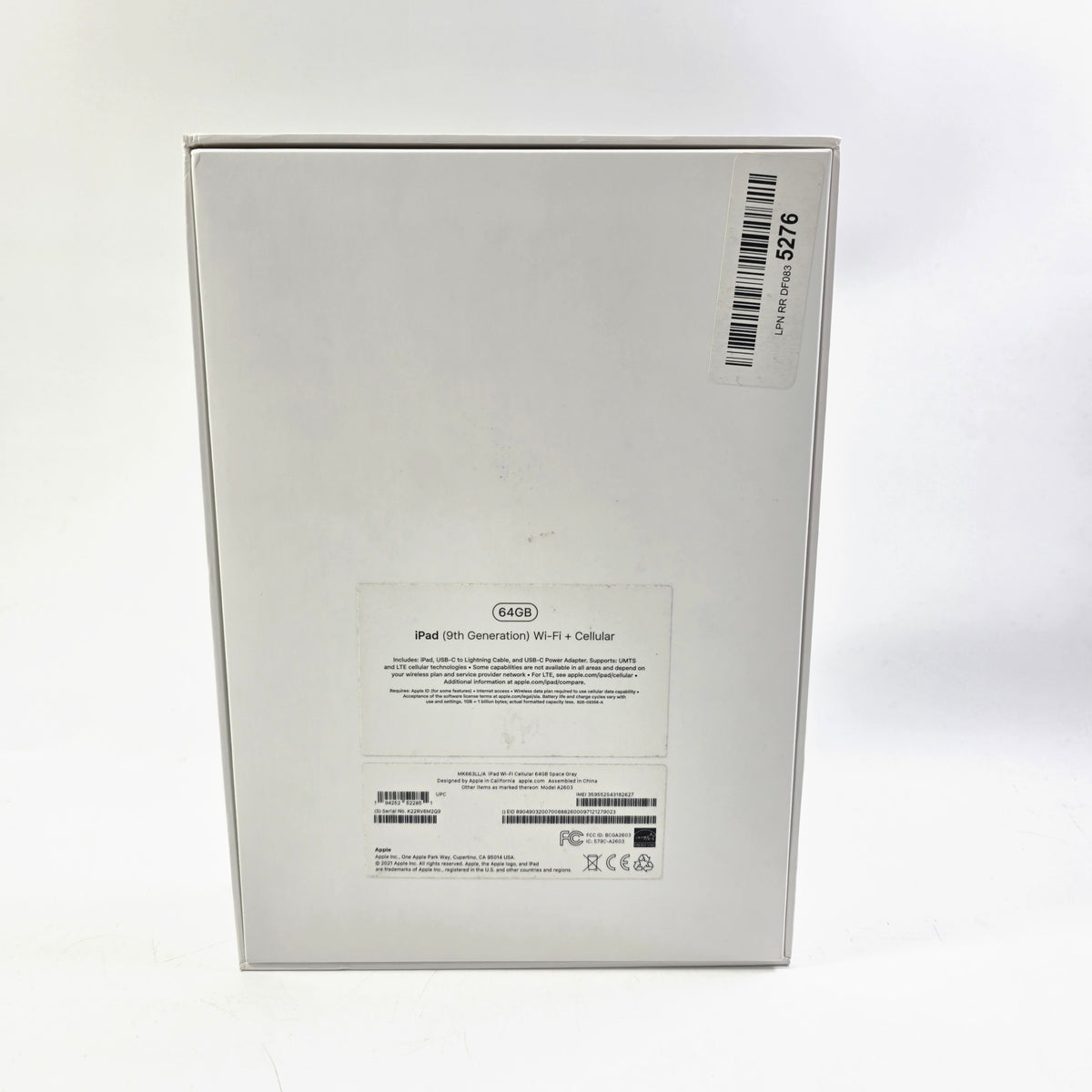 WiFi Only Apple iPad 9th Gen 64GB Space Gray MK663LL/A