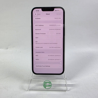 Unlocked Apple iPhone 14 128GB 26.7 Midnight MPUA3LL/A