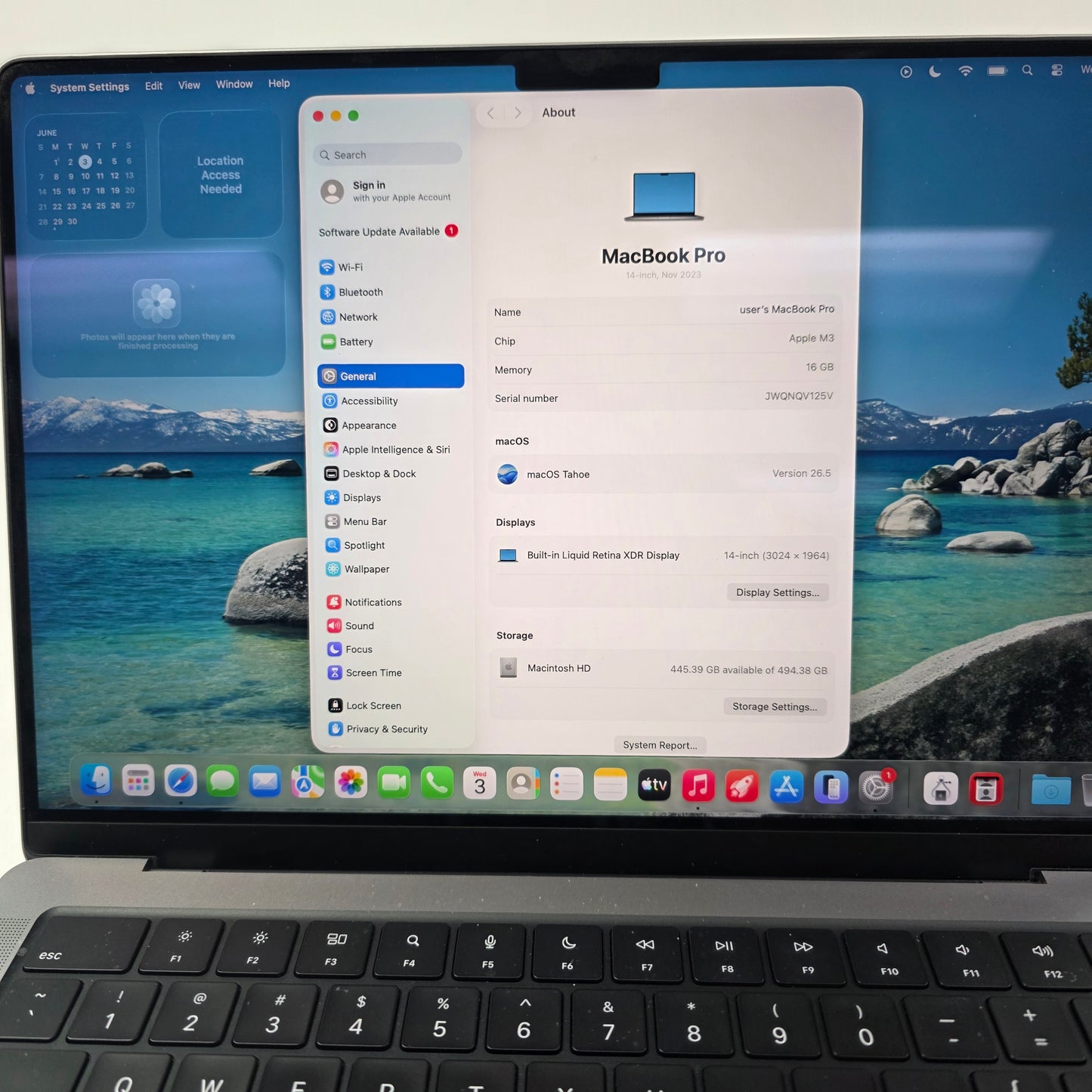 2023 Apple MacBook Pro 14" M3 8C GPU 4.0GHz 16GB RAM 512GB SSD ZIC8001DLL/A