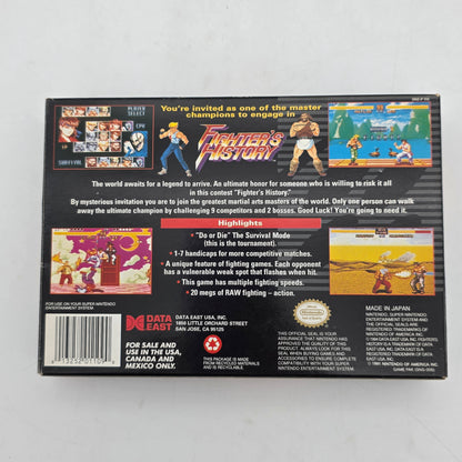Fighter's History (Super Nintendo SNES, 1994)
