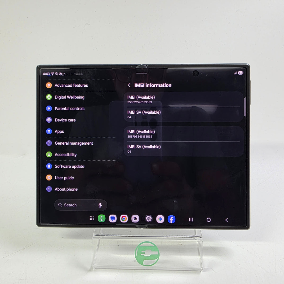 Factory Unlocked Samsung Galaxy Z Fold8 12GB RAM 256GB SM-F971U1 Graphite