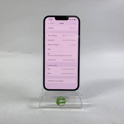 Factory Unlocked Apple iPhone 13 128GB Midnight MLA23LL/A