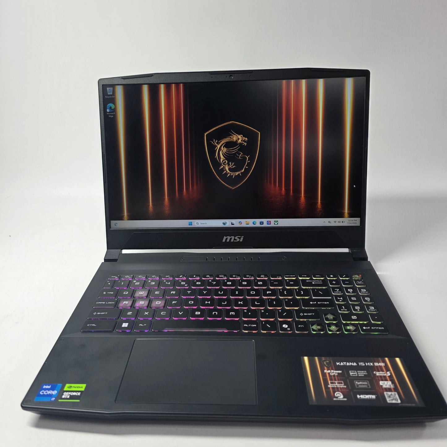 MSI Katana 15 HX 15.6" i7-14650HX 2.2GHz 16GB RAM 500GB SSD GeForce RTX 5050