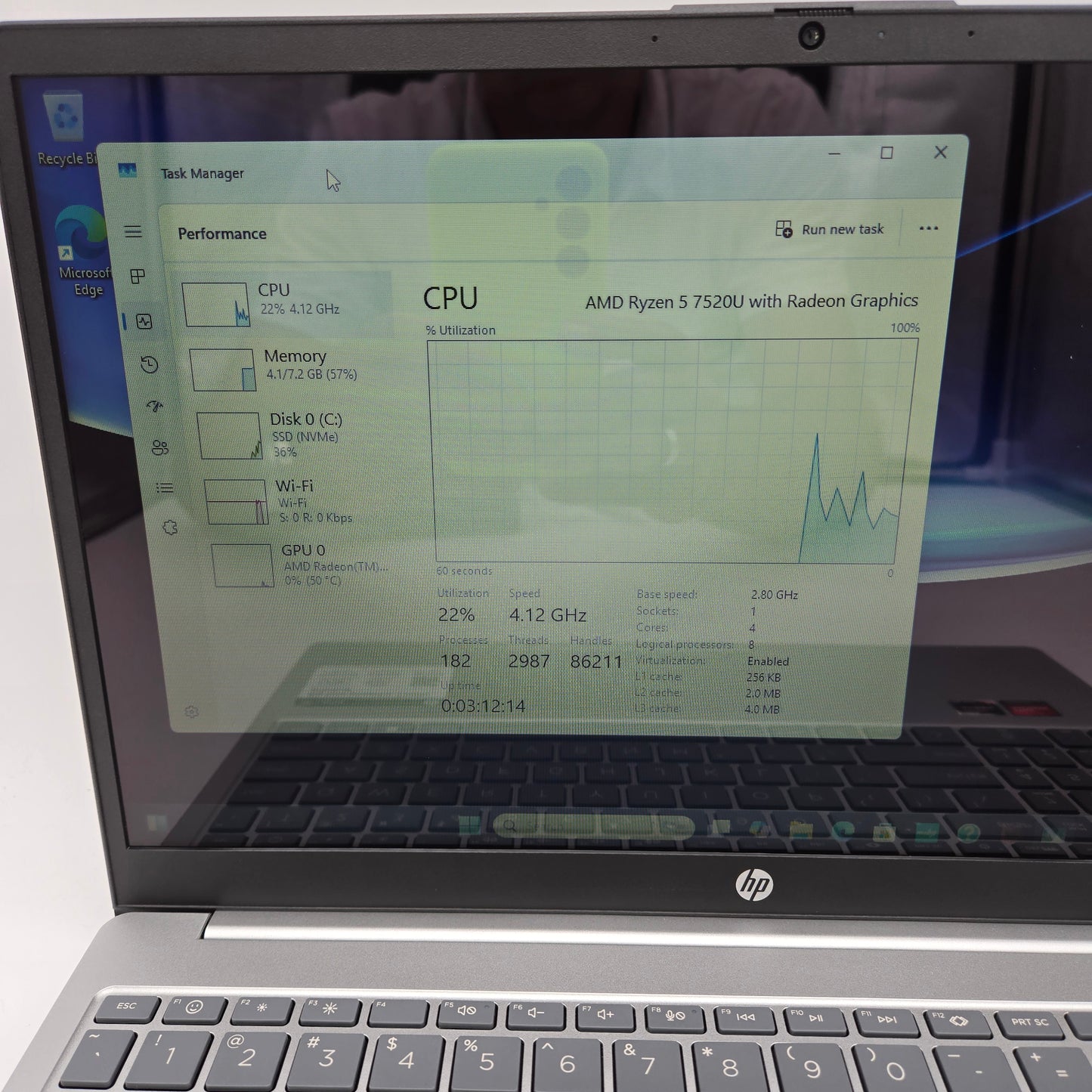 HP Laptop 15-FC0025DX 15" AMD Ryzen 5 7520U 2.8GHz 8GB RAM 512GB SSD