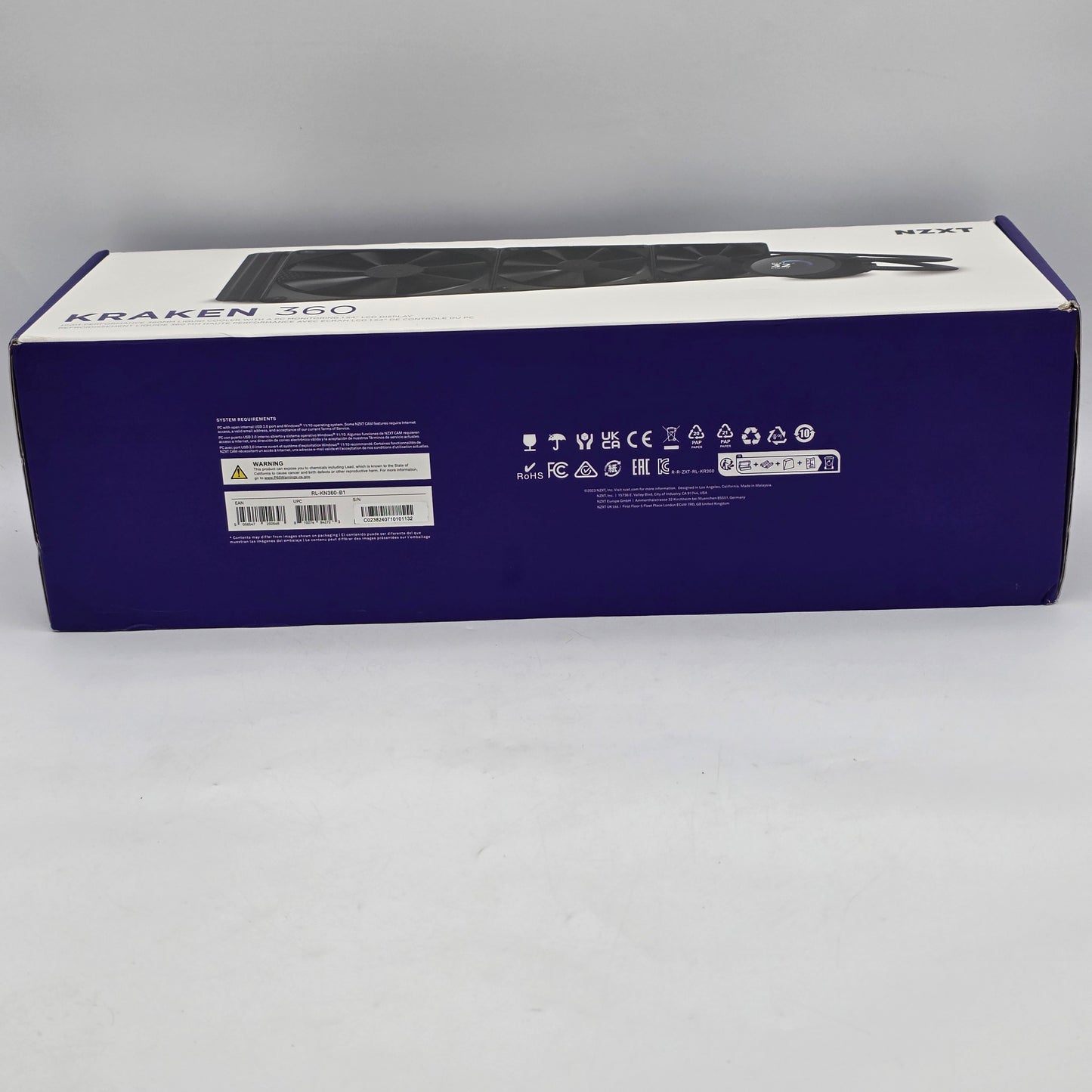 New NZXT Kraken 360 Liquid Cooling AIO RL-KN360-B1