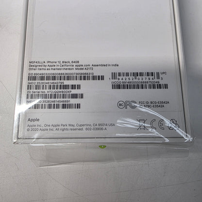 New Unlocked Apple iPhone 12 64GB Black MGF43LL/A