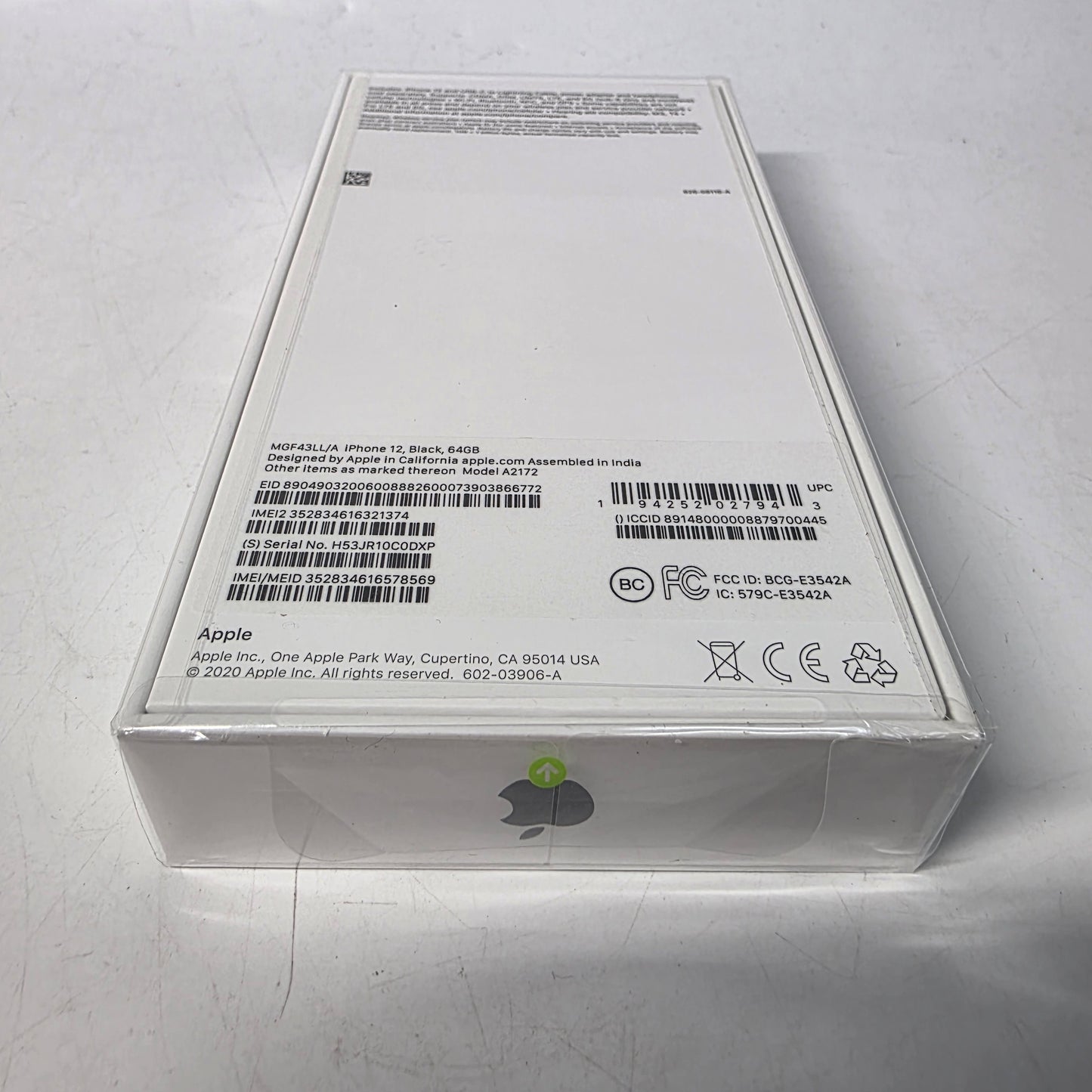 New Unlocked Apple iPhone 12 64GB Black MGF43LL/A