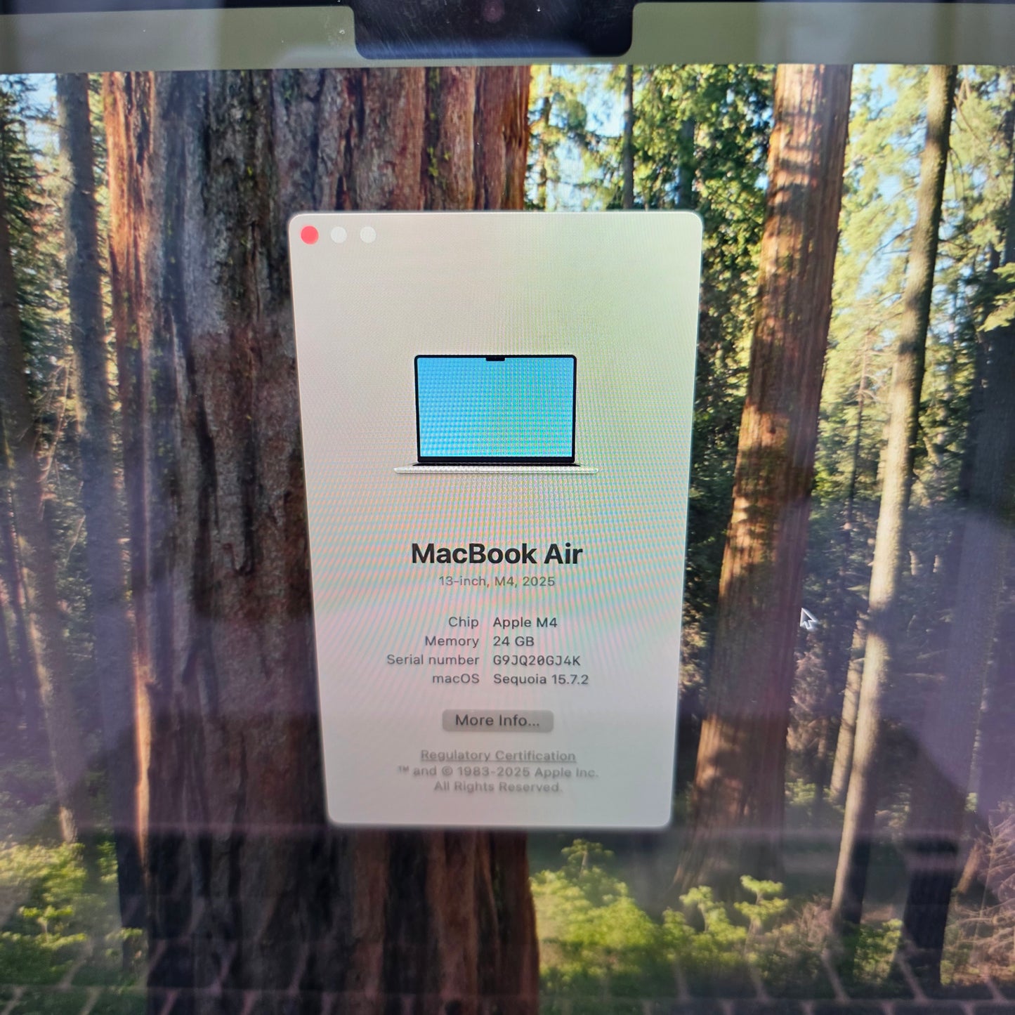 New 2025 Apple MacBook Air 13.3" M4 4.5GHz 24GB RAM 512GB SSD A3240