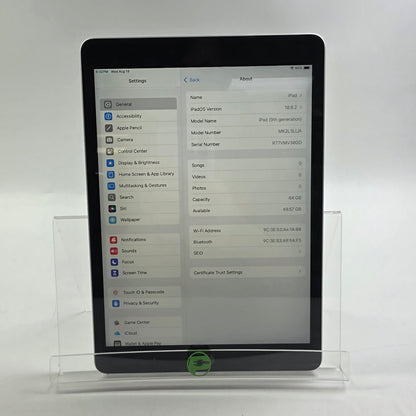 WiFi Only Apple iPad 9th Gen 64GB Silver MK2L3LL/A