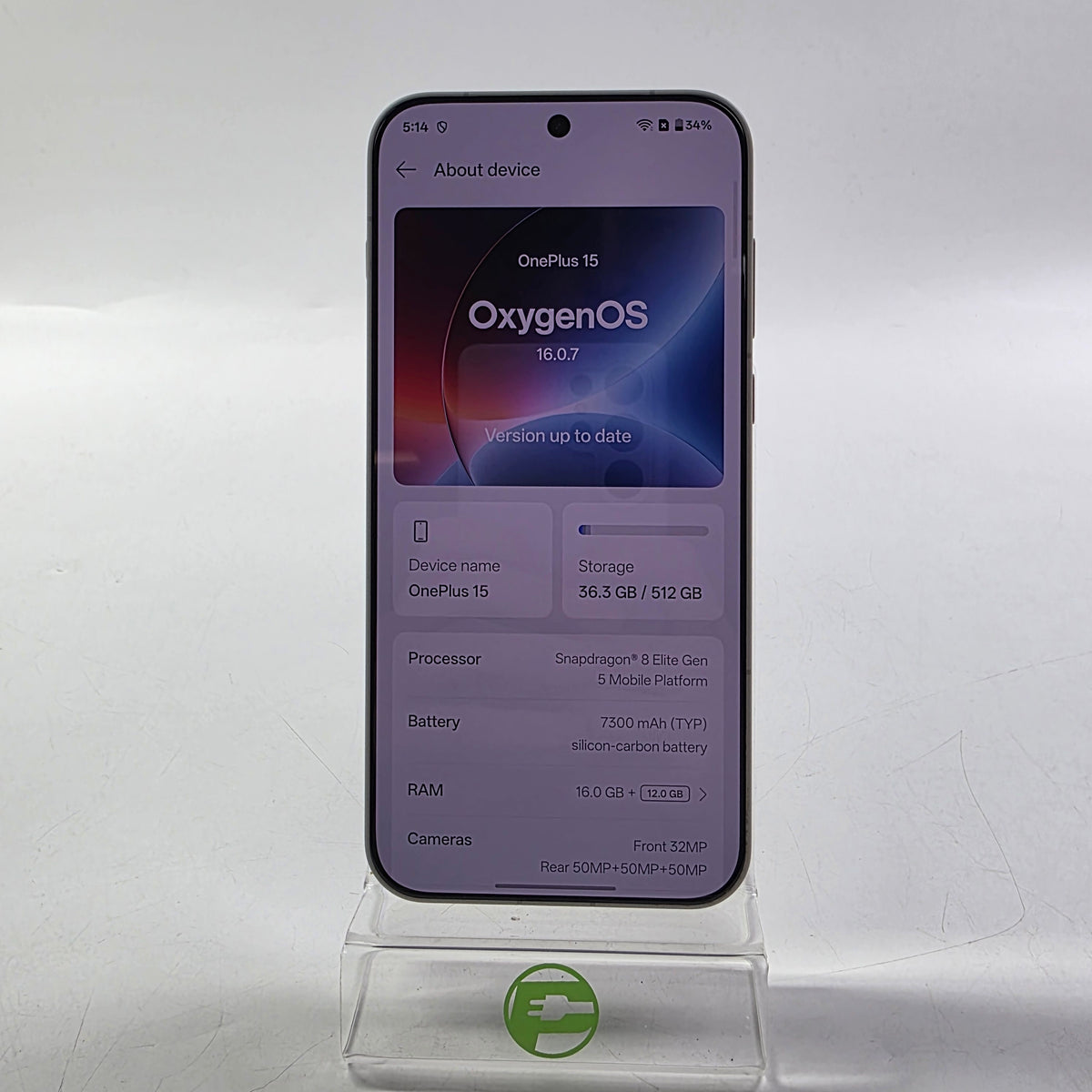 Factory Unlocked OnePlus 15 512GB 16 Khaki CPH2749