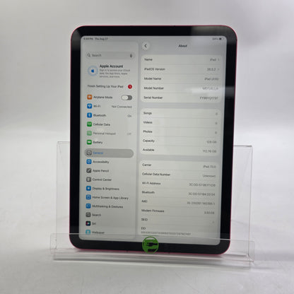 WiFi Only Apple iPad 11" (A16) 128GB Pink MD7J4LL/A