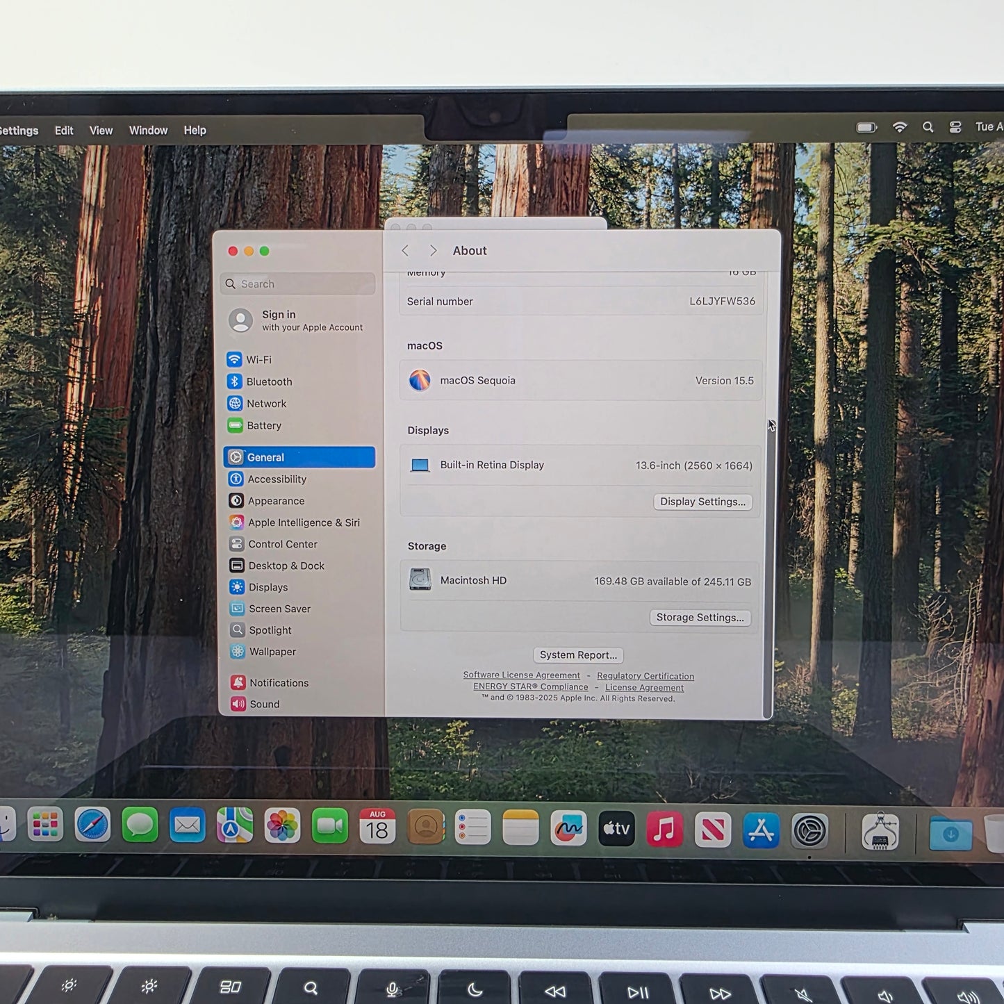 2025 Apple MacBook Air 13.6" M4 8C GPU 4.5GHz 16GB RAM 256GB SSD Z1H7000S6LL/A