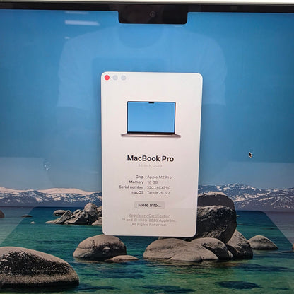 2023 Apple MacBook Pro 13.3" M2 Pro 8C GPU 3.5GHz 16GB RAM 1TB SSD MNW93LL/A