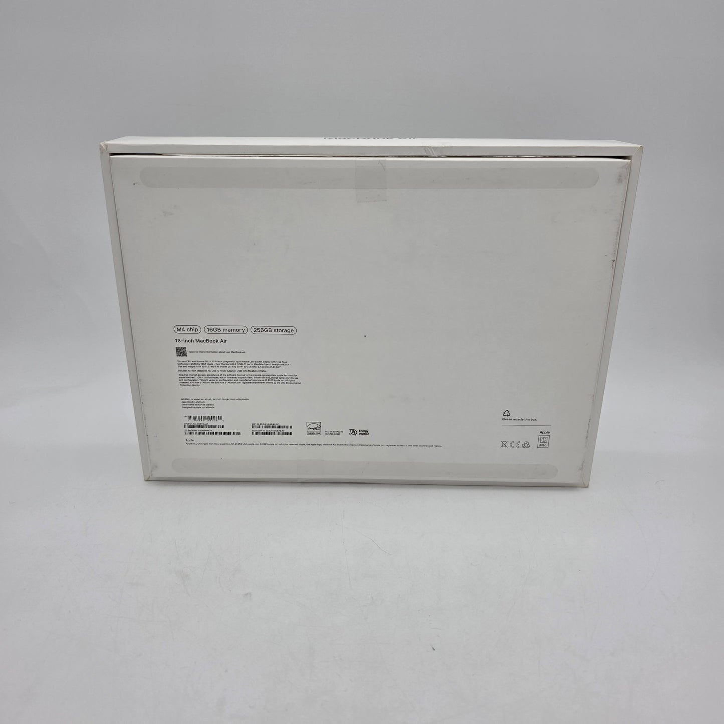 2025 Apple MacBook Air 13.6" M4 8C GPU 4.5GHz 16GB RAM 256GB SSD MC6T4LL/A