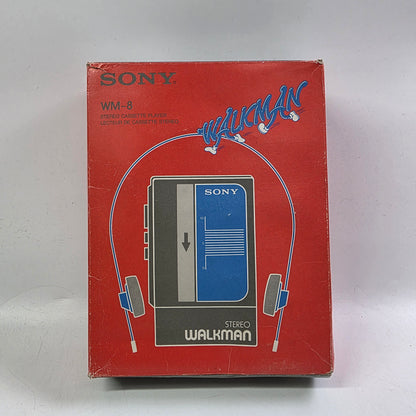 Sony Walkman Cassette Tape Portable Cassette Player Silver WM-8