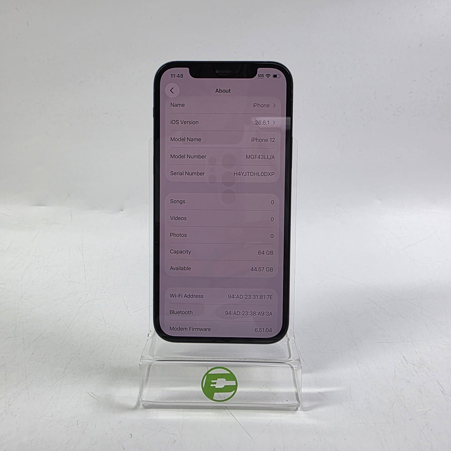 Factory Unlocked Apple iPhone 12 64GB Black MGF43LL/A