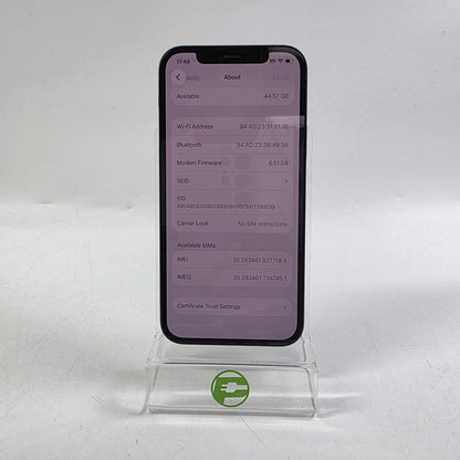 Factory Unlocked Apple iPhone 12 64GB Black MGF43LL/A