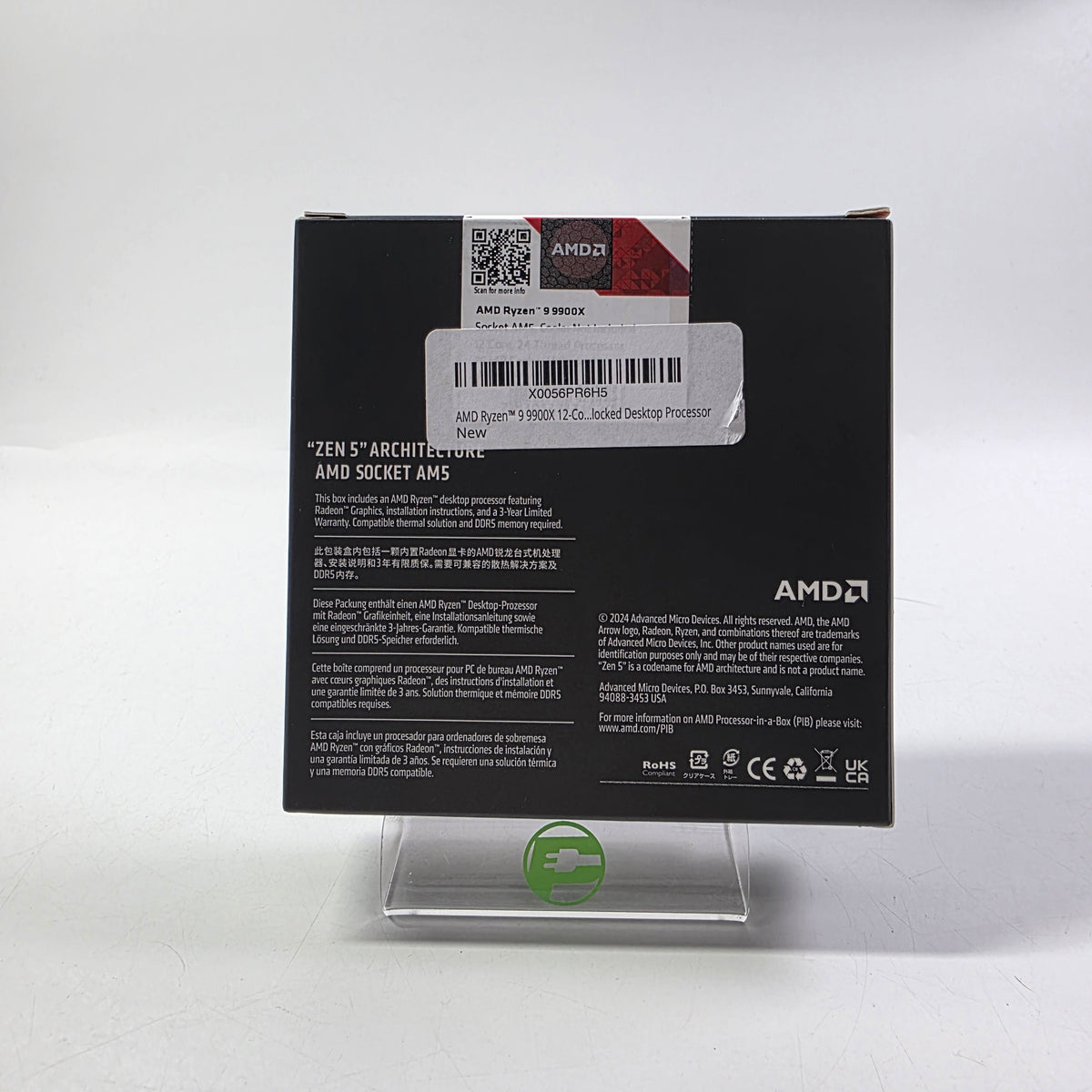 New AMD Ryzen 9 9900X 4.40GHz 12 Core 100-100000662W0F 24 Thread AM5