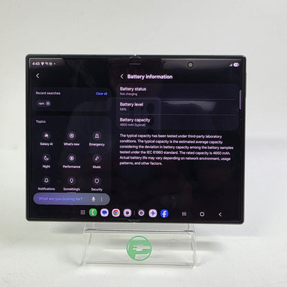 Factory Unlocked Samsung Galaxy Z Fold8 12GB RAM 256GB SM-F971U1 Graphite
