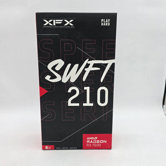 New XFX Radeon RX 7600 8GB GDDR6 Graphics Card RX-76PSWFTFR SPEEDSTER SWIFT 210
