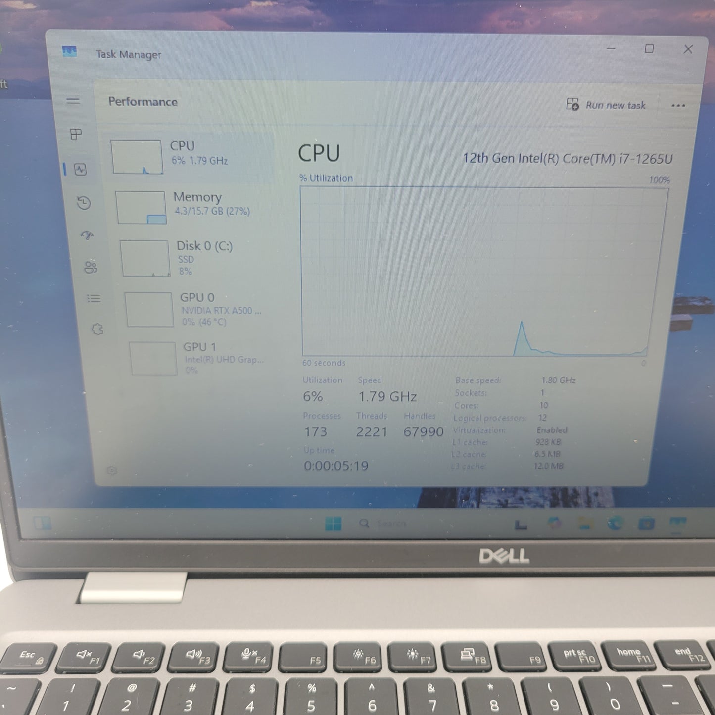 Dell Precision 3570 15.6" i7-1265U 1.8GHz 16GB RAM 512GB SSD RTX A500