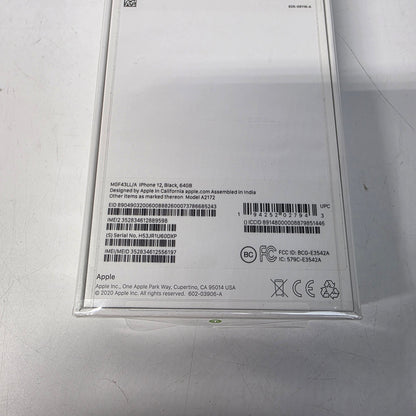 New Unlocked Apple iPhone 12 64GB Black MGF43LL/A