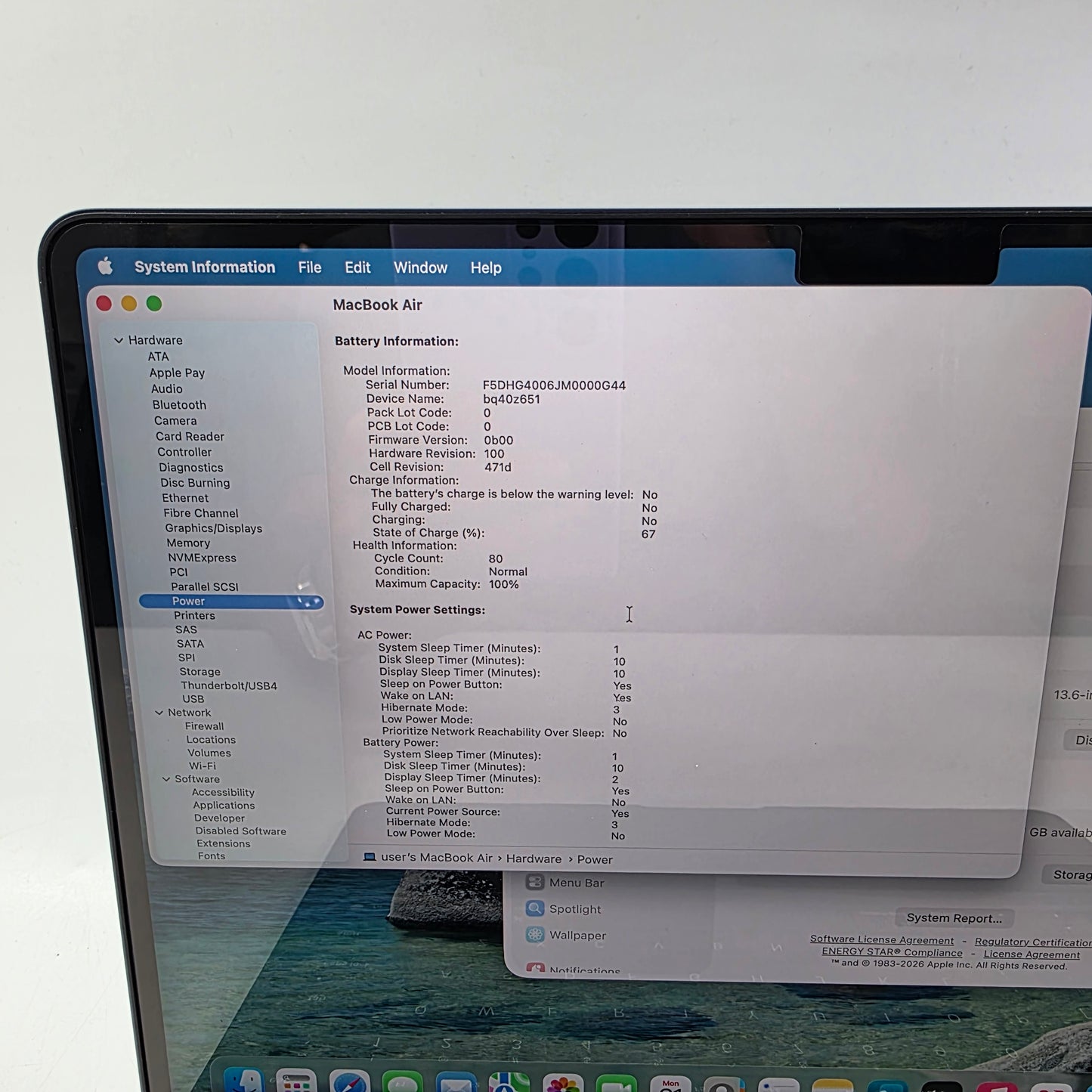 2025 Apple MacBook Air 13.6" M4 8C GPU 4.5GHz 16GB RAM 256GB SSD A3240