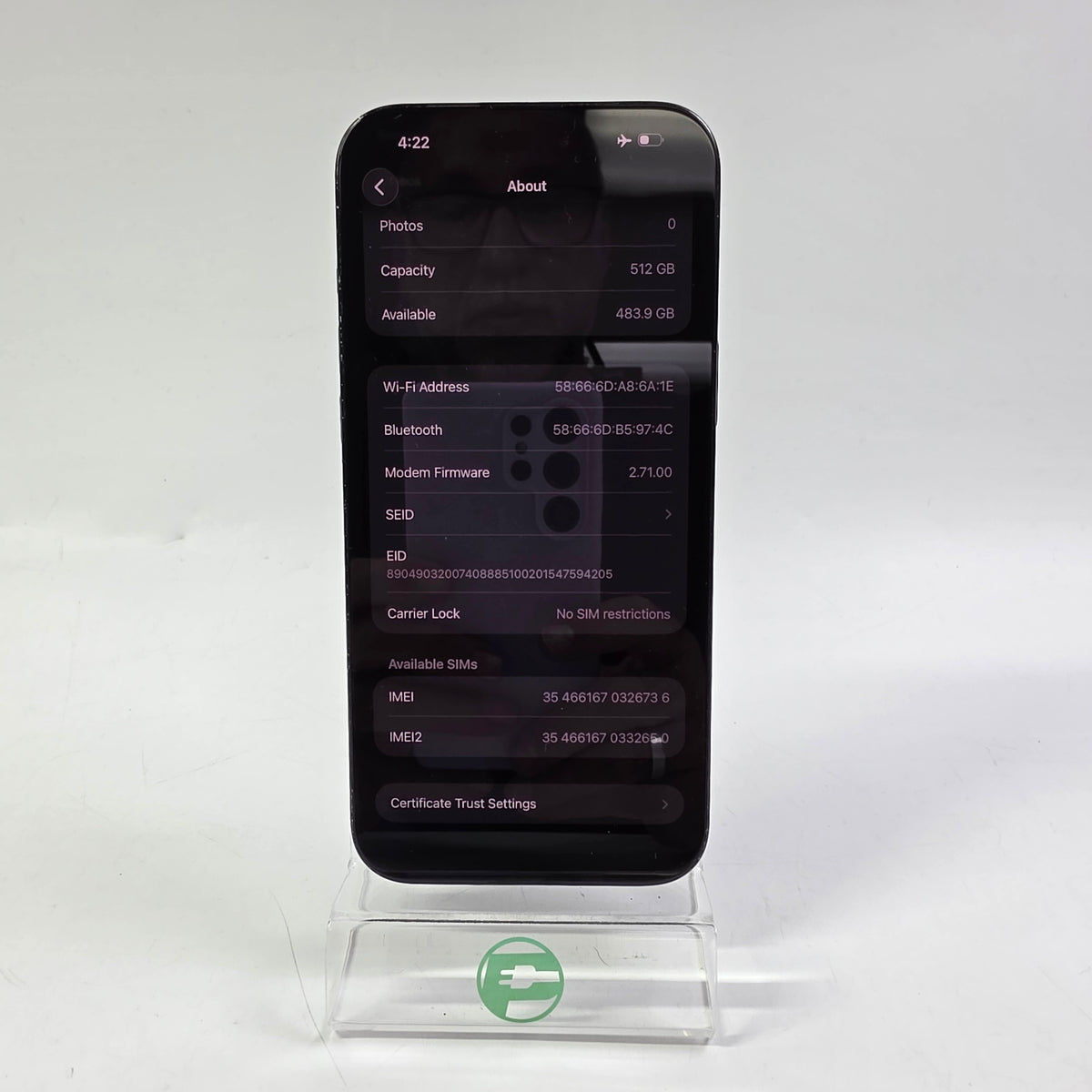 Factory Unlocked Apple iPhone 16 Pro Max 512GB Black Titanium MYW73LL/A