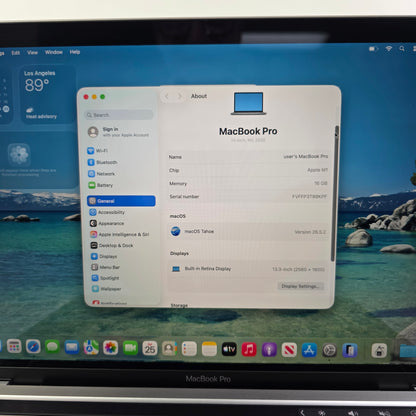 2020 Apple MacBook Pro 13.3" M1 8C GPU 3.2GHz 16GB RAM 256GB SSD G11C3L/AA