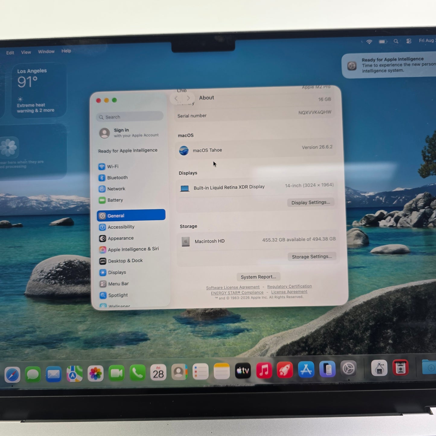 2023 Apple MacBook Pro 14" M2 Pro 19C GPU 3.5GHz 16GB RAM 512GB SSD A2779
