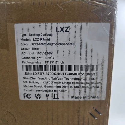 New LXZ Prebuilt PC Ryzen 7 5700X 3.40GHz 16GB RAM 1TB SSD GeForce RTX 3050