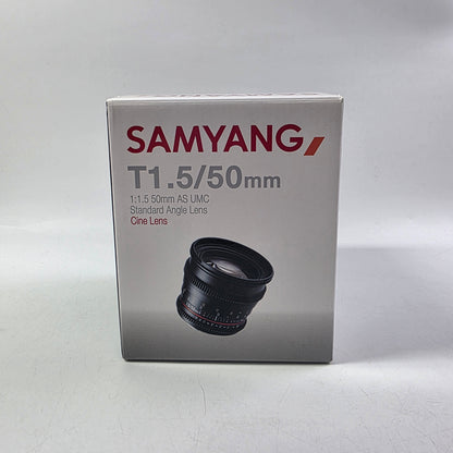 Samyang T1  50mm T1.5 For Canon EF Mount