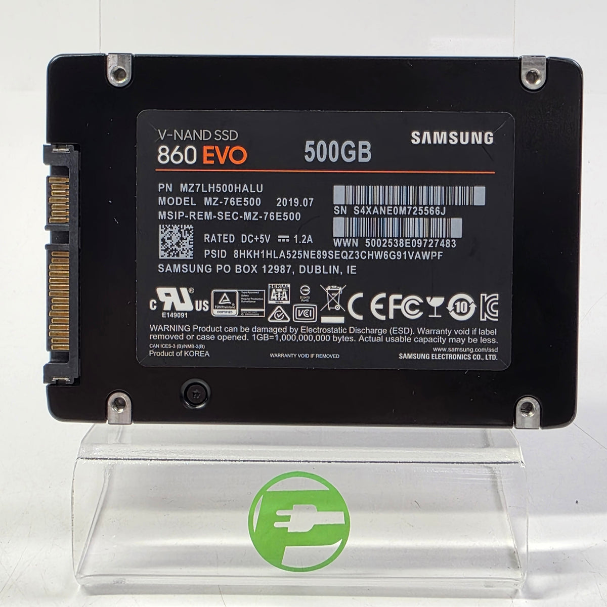 Samsung 2.5" 860 EVO 500GB SATA III 6Gbps SSD MZ7LH500HALU