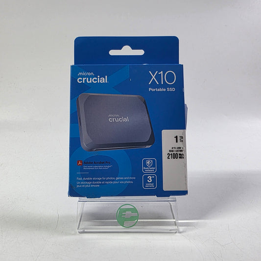 New Crucial Portable X10 1TB USB-C to USB-C SSD CT1000210SSD9-02