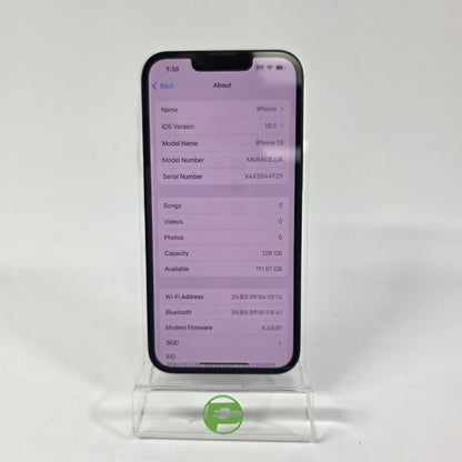 Factory Unlocked Apple iPhone 13 128GB Midnight MMM63LL/A