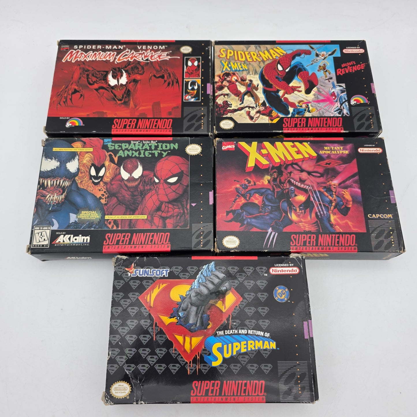 Lot of 5 Super Nintendo SNES Games