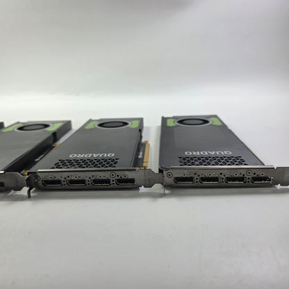 Lot of 4 Nvidia Quadro Graphics Cards GPUs P4000 Black