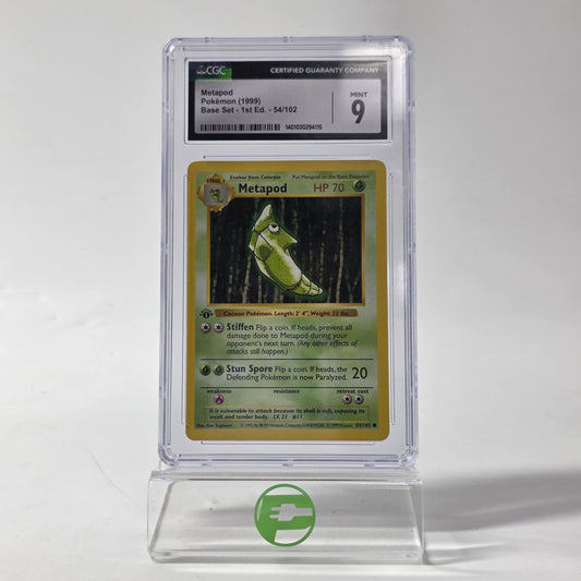 Pokémon TCG Base Set Metapod 54/102 Regular English CGC 9