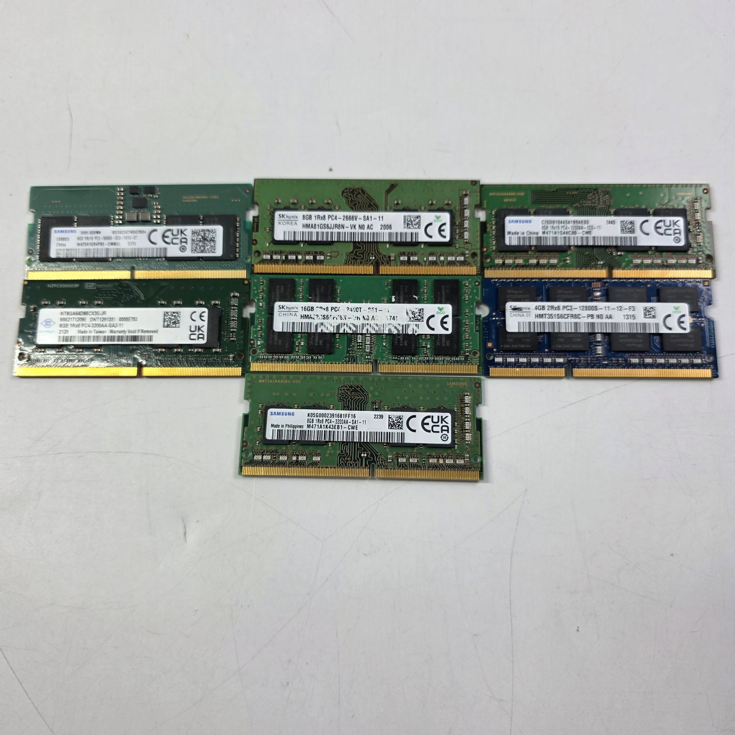 Lot of 7 SODIMM RAM